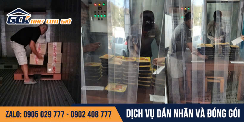 dịch vụ dán nhãn tại kho phân phối Nha Trang